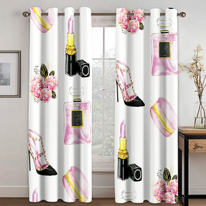 <span class=keywords><strong>Tende</strong></span> oscuranti della finestra di progettazione di marca di modo del tessuto della rosa rossa stampata abitudine di stile classico all'ingrosso all'ingrosso - Product Image 3