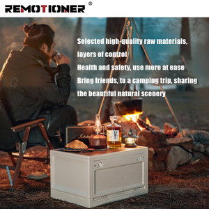 Có Thể Gập Lại Trọng Lượng Nhẹ Cắm Trại Ngoài Trời Dã Ngoại Gấp Mang Theo Lưu Trữ Thùng Hộp Với Gỗ Có Nắp Đậy - Product Image 3