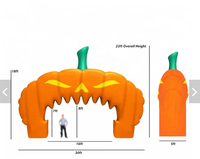 Trick Or Treat Halloween Arche Gonflable Citrouille Arche Intégrée LED Porte Gonflable Décoration