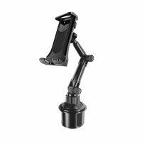 Nouveau support de téléphone portable et tablette réglable à 360° pour porte-gobelet de voiture, adaptateur extensible pour téléphone portable et tablette