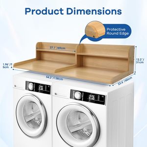 JQ Nuovo Arrivo Copertura Impermeabile per Lavatrice e Ripiano per Lavasciuga per Protezione della Lavanderia - Product Image 2