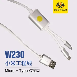 OSS สาย W230อีดี80มม. โทรศัพท์ Qualcomm ทั้งหมดสำหรับโทรศัพท์ <span class=keywords><strong>Xiaomi</strong></span> แอนดรอยด์สายแฟลชลึกพร้อมพอร์ต Micro-Type-C - Product Image 3