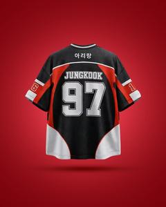 OEM ODM Jersey Kpop ARMY Haut surdimensionné <span class=keywords><strong>RM</strong></span> <span class=keywords><strong>Jin</strong></span> Suga Jimin V Jungkook Korean Fan Merch - Product Image 4
