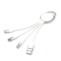 Fabrika Ucuz Logolu Ürünler 3'ü 1 Arada Anahtarlık USB Şarj Kablosu Hediyelik Eşya Fuarı Elektronik Aksesuarları için