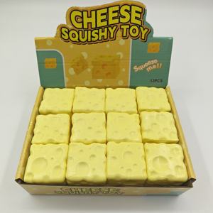 Juguete Antiestrés de Silicona y PU con Forma de Queso |   Juguete Antiestrés de Lenta Recuperación, Unisex, Moldeable, Simulación de Comida, Pelota Antiestrés, Regalos - Product Image 4