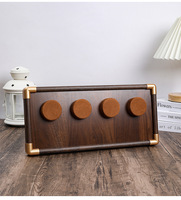 Plateau de présentation Fadeli en bois de noyer coloré, luxueux et léger, pour bijoux, montres, bracelets et cordons FDL00086-1