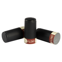 Capsules thermorétractables en PVC noir de qualité alimentaire, antidérapantes, pour bouteilles de vin, capsules pour l'emballage des spiritueux, traitement en usine