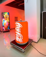Écran LED flexible cylindrique personnalisé P1.86 en forme de canette géante, écran publicitaire LED incurvé pour les centres commerciaux et les magasins de détail