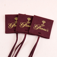 Pochette pour montre en microfibre suédée avec logo personnalisé en feuille d'or, sac à bijoux souple pour collier, bague, bracelet, protection contre la poussière, emballage cadeau