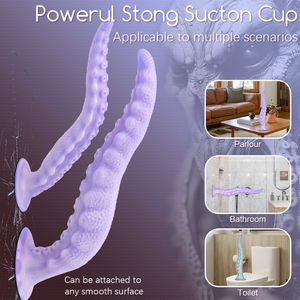 Énorme plug anal en silicone réaliste avec ventouse puissante, design pieuvre pour femmes - Product Image 3