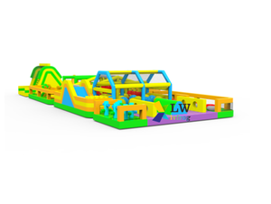 41x15m personalizzano la corsa a ostacoli gonfiabile gigante, corsa a ostacoli gonfiabile corsa più lunga per evento - Product Image 3