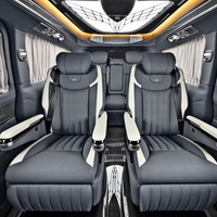 CTZY Luxury Auto Banquettes 3 personnes Sièges de voiture en cuir Modification d'usine pour Alphard Van Back Row
