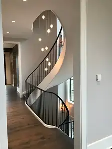 CBMmart Spiral merdiven kiti fiyatları açık kapalı merdiven siyah renk ferforje merdiven tasarımı