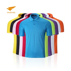 Custom T Shirts for Men Cotton Polyester Cheap Polo Shirts Short Sleeve Solid Blank Casual Digital Printing Knitted