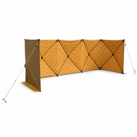 Paravent pliable 1,45x7,2m imprimé style arabe, pare-vent, pare-sable, rideau de séparation pour camping en désert