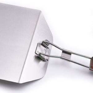 Outils et accessoires de pâtisserie, <span class=keywords><strong>pelle</strong></span> à <span class=keywords><strong>pizza</strong></span> pliable en acier inoxydable avec manche en <span class=keywords><strong>bois</strong></span>, <span class=keywords><strong>pelle</strong></span> à <span class=keywords><strong>pizza</strong></span> pour four à <span class=keywords><strong>pizza</strong></span> - Product Image 3