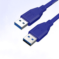 Kabel Transfer Data USB 0.6, kipas Printer kamera Laptop PC komputer tahan lama 5Gbps 1.5m/1m/3.0 m/2m/3m/5m USB 3.0 a Male ke Male