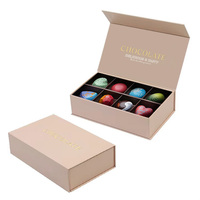 Boîte cadeau de luxe pour chocolats, truffes et bonbons, personnalisée, recyclable, imperméable, avec laminage mat et gaufrage, écologique