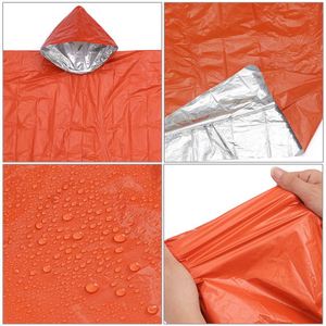 Emergency <b>Poncho</b> Reusable Outdoor Mylar Thermal Portable Raincoat Manufacturer for Promotion Custom - Product Image 2