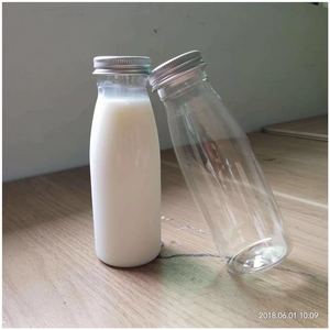 Vuelos con textura fina tamaño presionado violonchelo en forma para el batido de leche de vidrio de botella de vidrio - Product Image 2