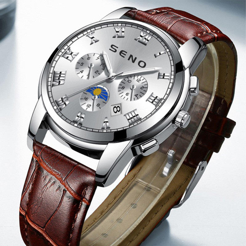 สายหนังสีน้ำตาล-สีขาว