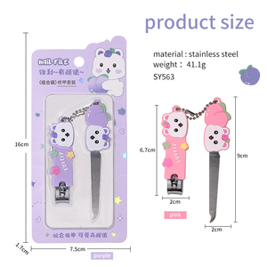 Lmltop mini dễ thương 2 cái Nail Clipper Kit thép không gỉ du lịch làm móng <span class=keywords><strong>Set</strong></span> với Nail tập tin cho đánh bóng ứng dụng nhựa sy563 - Product Image 5