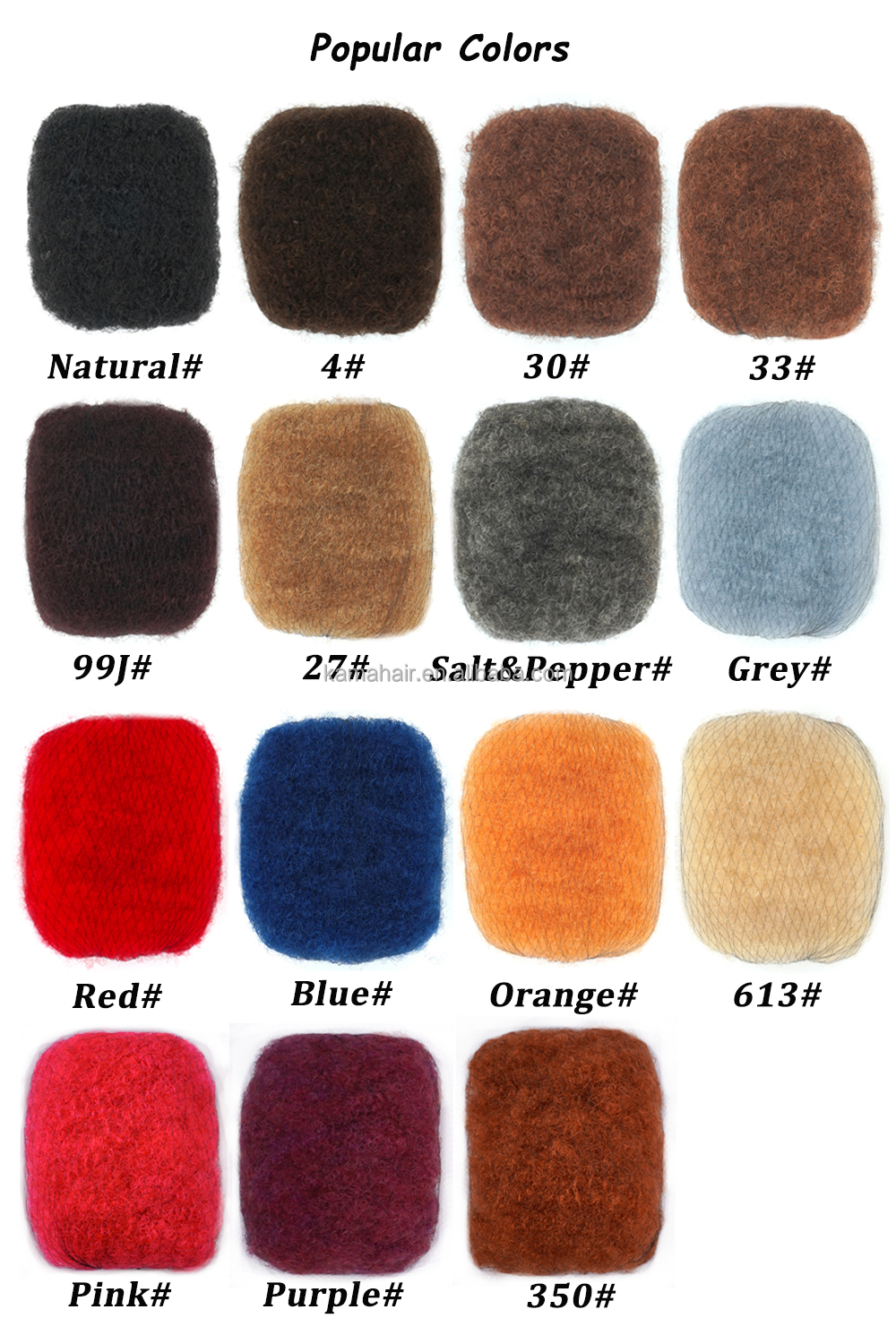 KAMA 4C 100% Virgin Afro Kinky Bulk Cheveux Humains Ombre Color Afro Kinky Bulk Human Hair for Braiding Dreadlocks and Twist Detail Section 6