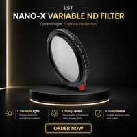 Filtre en verre 2-en-1 VND+CPL à nano-revêtement, ND variable 2-2000 Stops, polariseur circulaire, étanche pour appareil photo reflex numérique et hybride