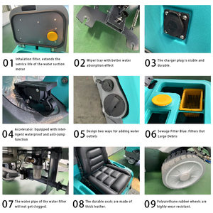 Autolaveuse autoportée monoposte puissante à eau froide pour le nettoyage, le lavage, le séchage et le polissage des sols durs - Product Image 2