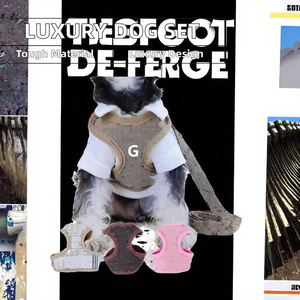 Rompi hewan peliharaan mewah kerah <span class=keywords><strong>Harness</strong></span> perlengkapan anjing desainer dapat disesuaikan tanpa fitur tarik kotak-kotak sederhana untuk anjing kecil sedang besar XL - Product Image 2