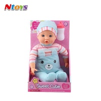 Poupée Enfant Muneca Bebe 16 Pouces Personnalisée en Coton Doux avec Jouets en Vinyle IC Poupée pour Fille