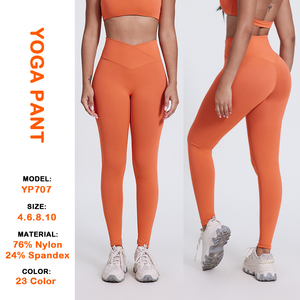 Leggings da Yoga per Donna con Logo Personalizzato, Abbigliamento Sportivo da Corsa, Forma a V Push-up, Vita Alta Senza Linea Frontale a T, per Palestra e Fitness - Product Image 2