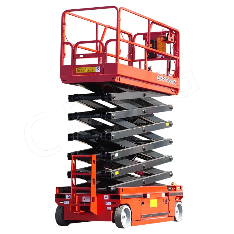 Warehouse using 8 m 10 m 12 m 14 m self-scissor lift large tonnage hydraulic lifting vehicle cargo hoist automatic lift