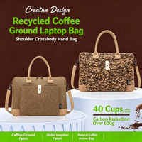 Sac pour ordinateur portable JUZZEDO en grains de café recyclés, écologique, biodégradable, sac à bandoulière, sac à main, sac d'affaires, sac pour ordinateur portable portable