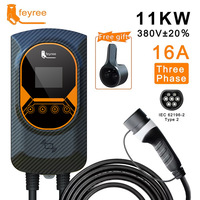 Chargeur rapide pour véhicules électriques (VE) domestique et extérieur, 7 kW, norme européenne, mural, avec entrée large plage de tension et sortie multi-amperes