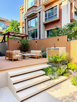 Échantillon Gratuit - Nouveau Revêtement de Terrasse Extérieur en Composite Coextrudé, Couleur Teck, Antidérapant, Étanche et Résistant aux UV, 140*23mm