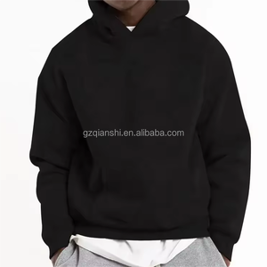 Hoodies épais et courts de haute qualité, personnalisables avec logo, en coton lourd 600-500 g/m², coupe oversize et carrée, unisexe - Product Image 2