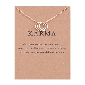 Nueva moda aleación lindo elegante <span class=keywords><strong>Simple</strong></span> Karma deseo brillo libre suerte colgante collares para mujeres accesorios de moda joyerí<span class=keywords><strong>a</strong></span> - Product Image 1