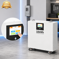 Batterie domestique LiFePO4 51,2 V 18 kWh 20 kWh 30 kWh 32 kWh 50 kWh 60 kWh Panneaux solaires Batterie au lithium WiFi Bluetooth Écran tactile