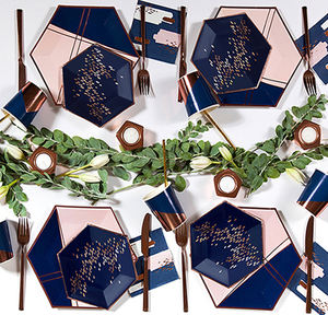 Assiettes en papier écologiques de 8 pouces (8 pièces) à blocs de couleurs, vaisselle de fête, fournitures de table pour anniversaire, Noë<span class=keywords><strong>l</strong></span>, baby shower, mariage - Product Image 6