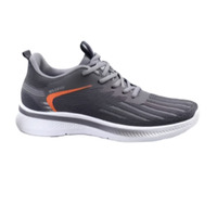 Chaussures de course confortables pour hommes, respirantes, en mesh, à lacets, semelle intermédiaire en EVA, semelle extérieure en PVC rayée absorbant les chocs, printemps, été, automne
