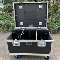 NOIR empilable Style Petit Grand Utilitaire Trunk Pack Cable Road Flight Cases avec Compartiments