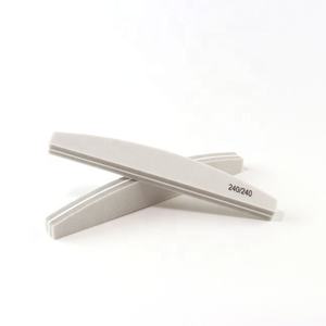 Emballage individuel Tampon à ongles gris 100/180 et 150/220 et 180/180 Grit 100/100 Grit 180/240 Grit Lime éponge en forme de demi-lune - Product Image 4