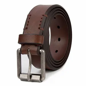 Custom Leather Belt Men Good Quality Vintage Belt Hand Stitched Personalised Men Luxury Belts
