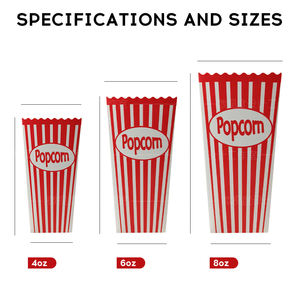 Vente en gros de gobelets à popcorn personnalisés avec logo, seau carré, boîte à popcorn facile à utiliser pour les fêtes et les soirées cinéma - Product Image 6