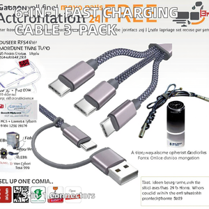 Cable <span class=keywords><strong>Micro</strong></span> <span class=keywords><strong>USB</strong></span> C 3 en <span class=keywords><strong>2</strong></span> Promocional para Regalo, Cable de Carga Flexible para Teléfono Móvil, Cable de Carga Rápida Retráctil - Product Image 3