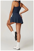 Ensemble deux pièces de tennis et golf : mini-jupe et débardeur en forme de I, respirant, séchage rapide, haute qualité, pour activités de plein air