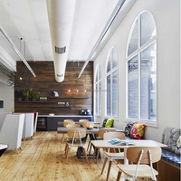Ensemble de table et chaises de salle à manger modernes et simples tout-en-un, ensemble de meubles de restaurant en bois