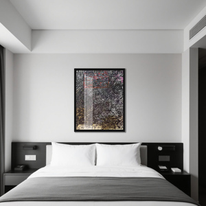 100% handmade sang trọng tùy chỉnh trừu tượng dòng bút chì phác thảo vẫn còn cuộc sống sơn trên giấy cho tường nghệ thuật Acrylic kính khung cho khách sạn - Product Image 2