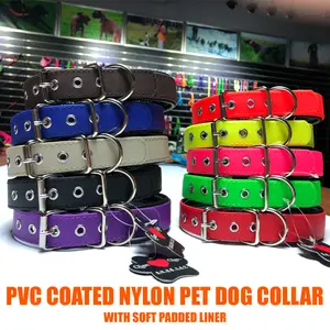 Super Steeds, collares de perro de Navidad recubiertos de PVC, tamaño <span class=keywords><strong>XXL</strong></span>, pajarita de lujo, luces, decoración de remaches, patrón sólido para mascotas de moda - Product Image 5